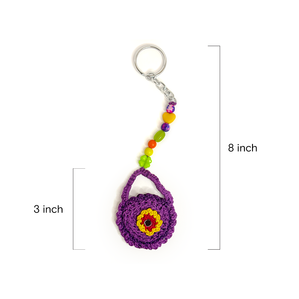 Violet Chic Crochet Keychain - Madhues