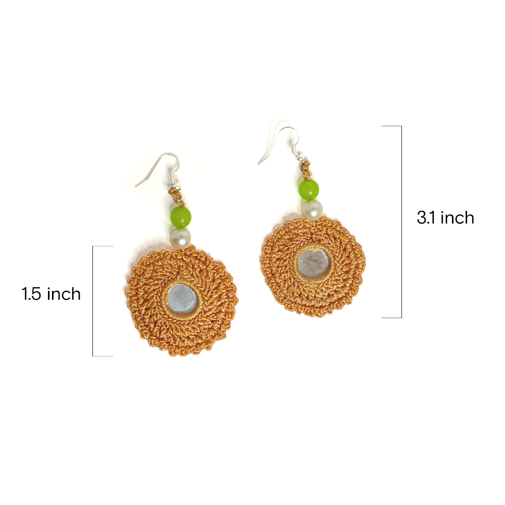 Crochet Mirror Earrings - Madhues