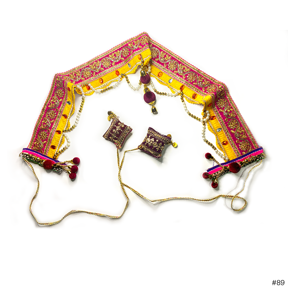 Pink & Yellow Multicolour Bandarwal - Madhues