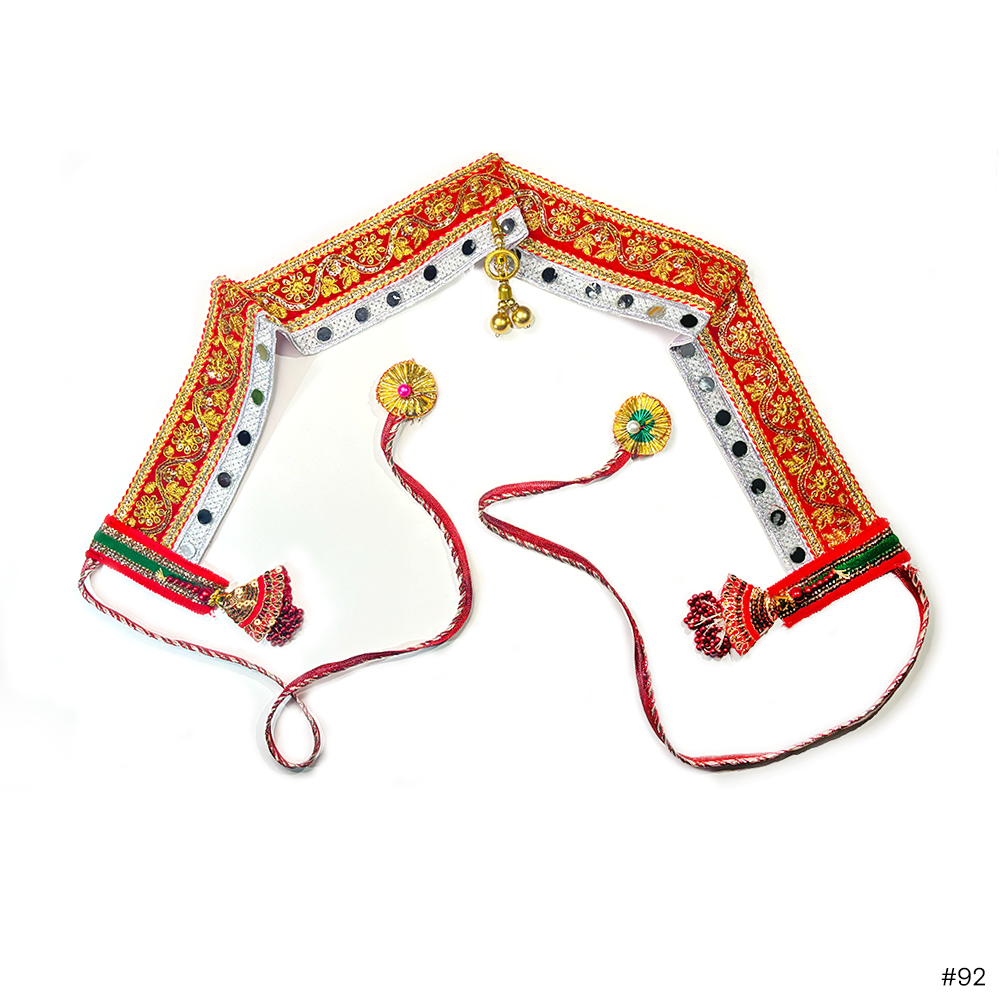 Red And Silver Bandarwal with Patch Work - Madhues