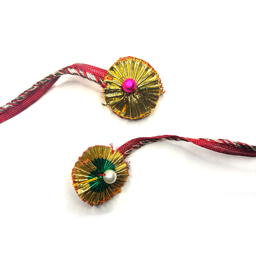 Red And Silver Bandarwal with Patch Work - Madhues