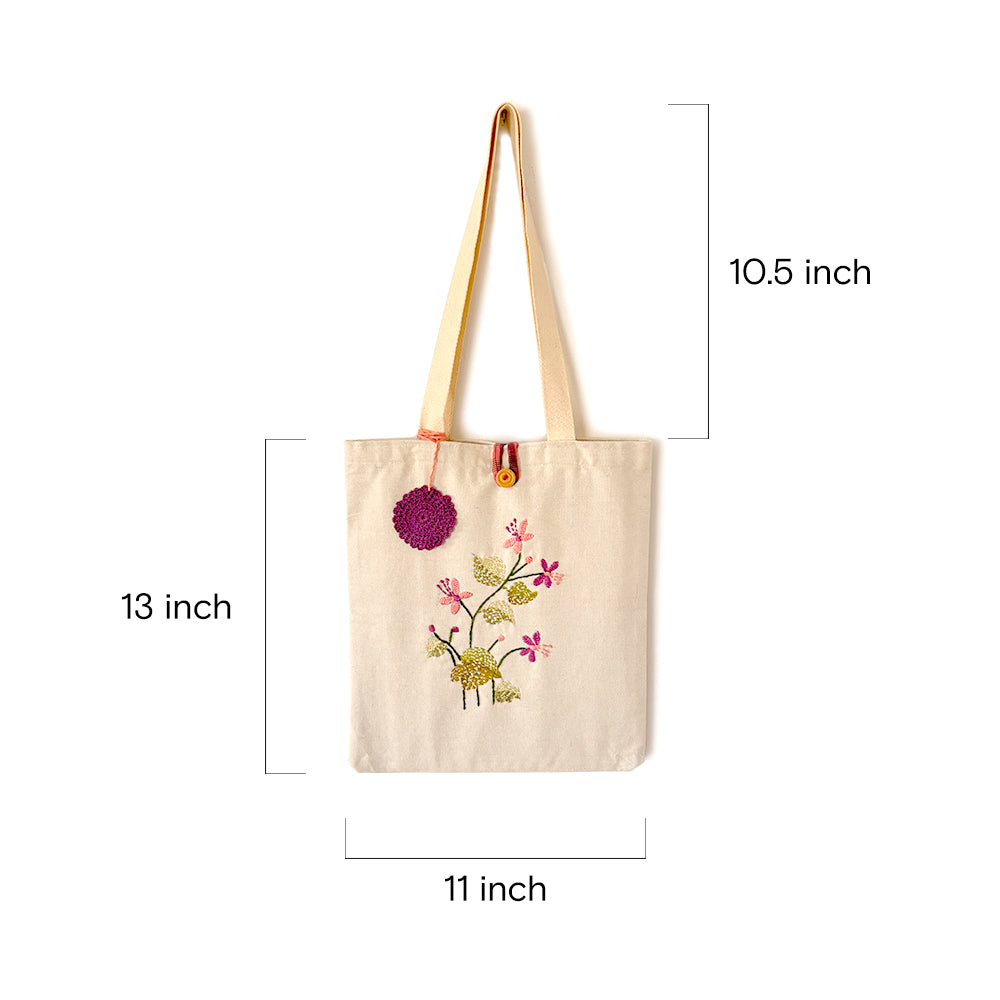 Floral Twig Tote - Madhues