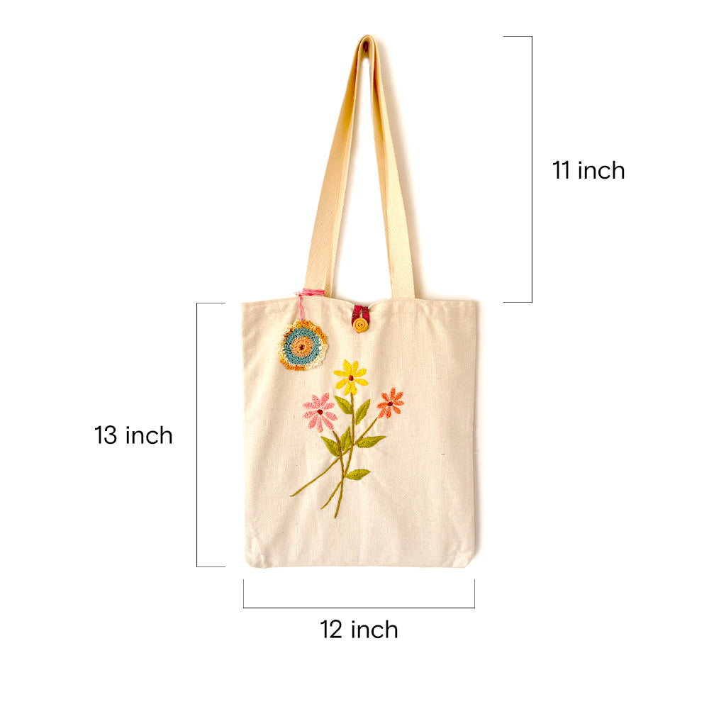 Floral Sprig Tote - Madhues