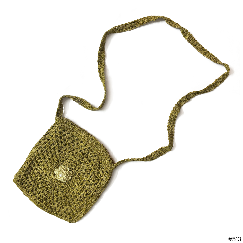 Olive Bloom Crochet Sling - Madhues