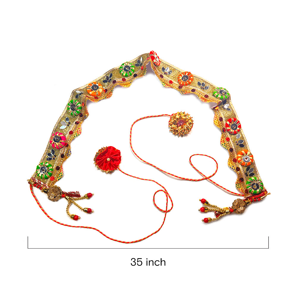 Unique Multicolor Bandarwal with Mirror Work - Madhues