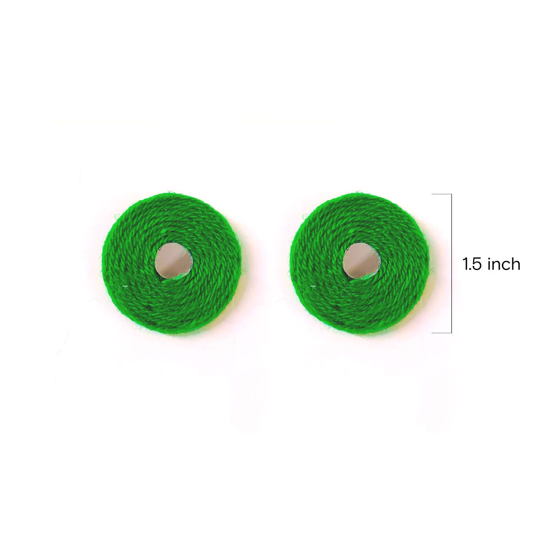 Vibrant Verde Mirror Studs - Image 2