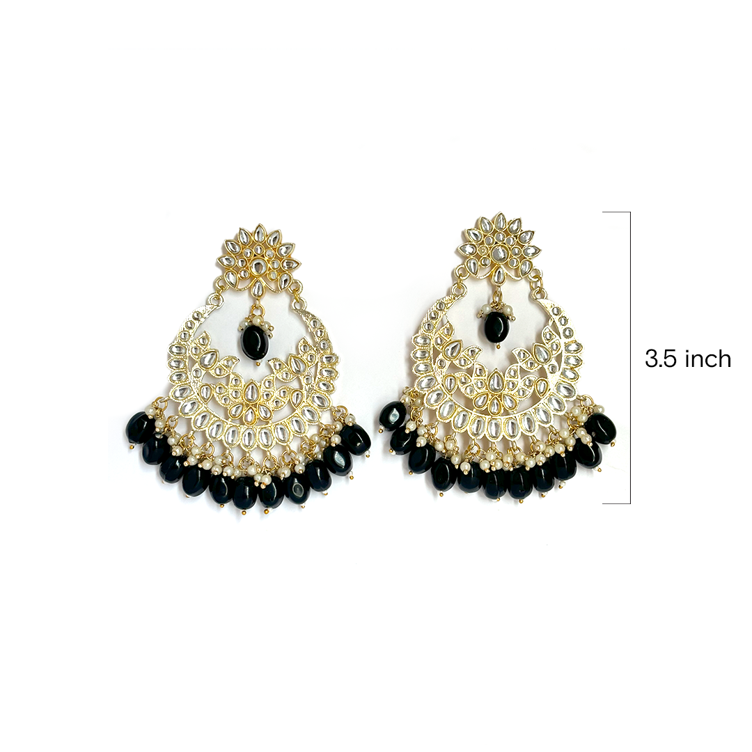 Polki Chandbali Earrings - Image 2