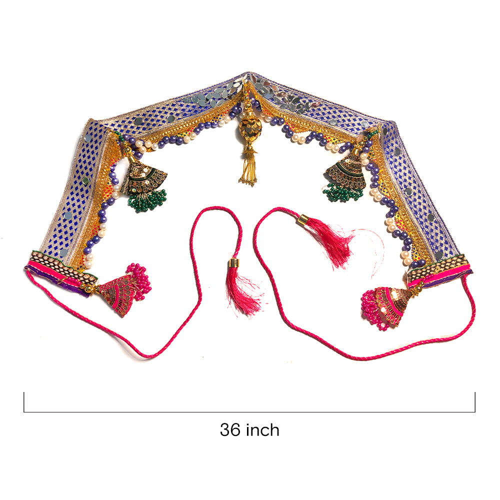 Golden Multi-Colour Patchwork Bandarwal - Madhues