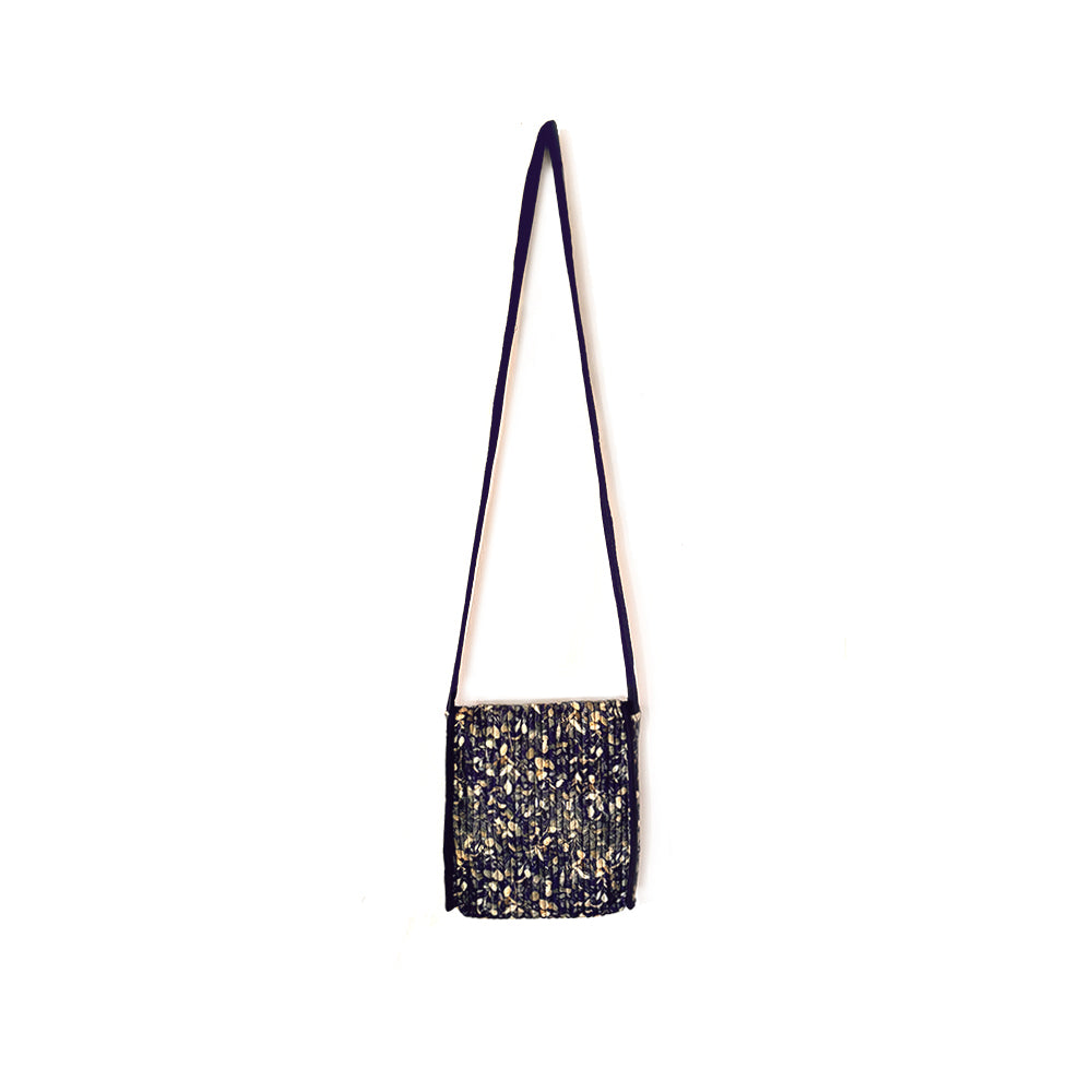 Golden Lattice Quilted Sling Bag - Madhues