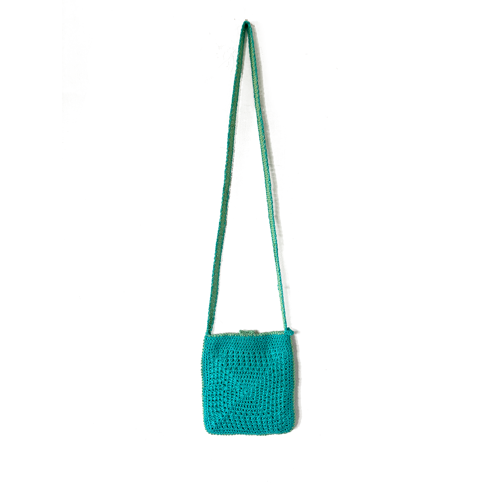 Azure Bloom Crochet Sling Bag - Madhues