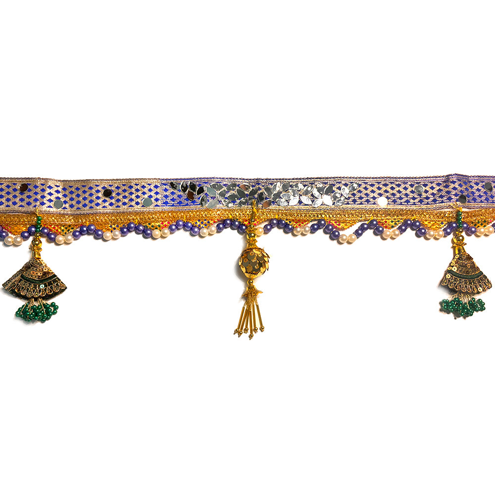 Golden Multi-Colour Patchwork Bandarwal - Madhues