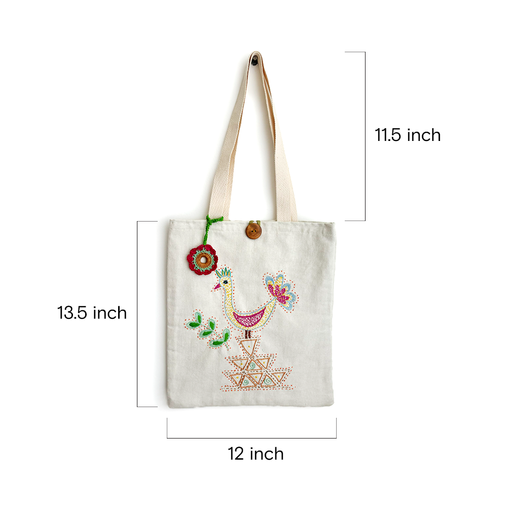 Geometric Perch Bird Tote - Madhues