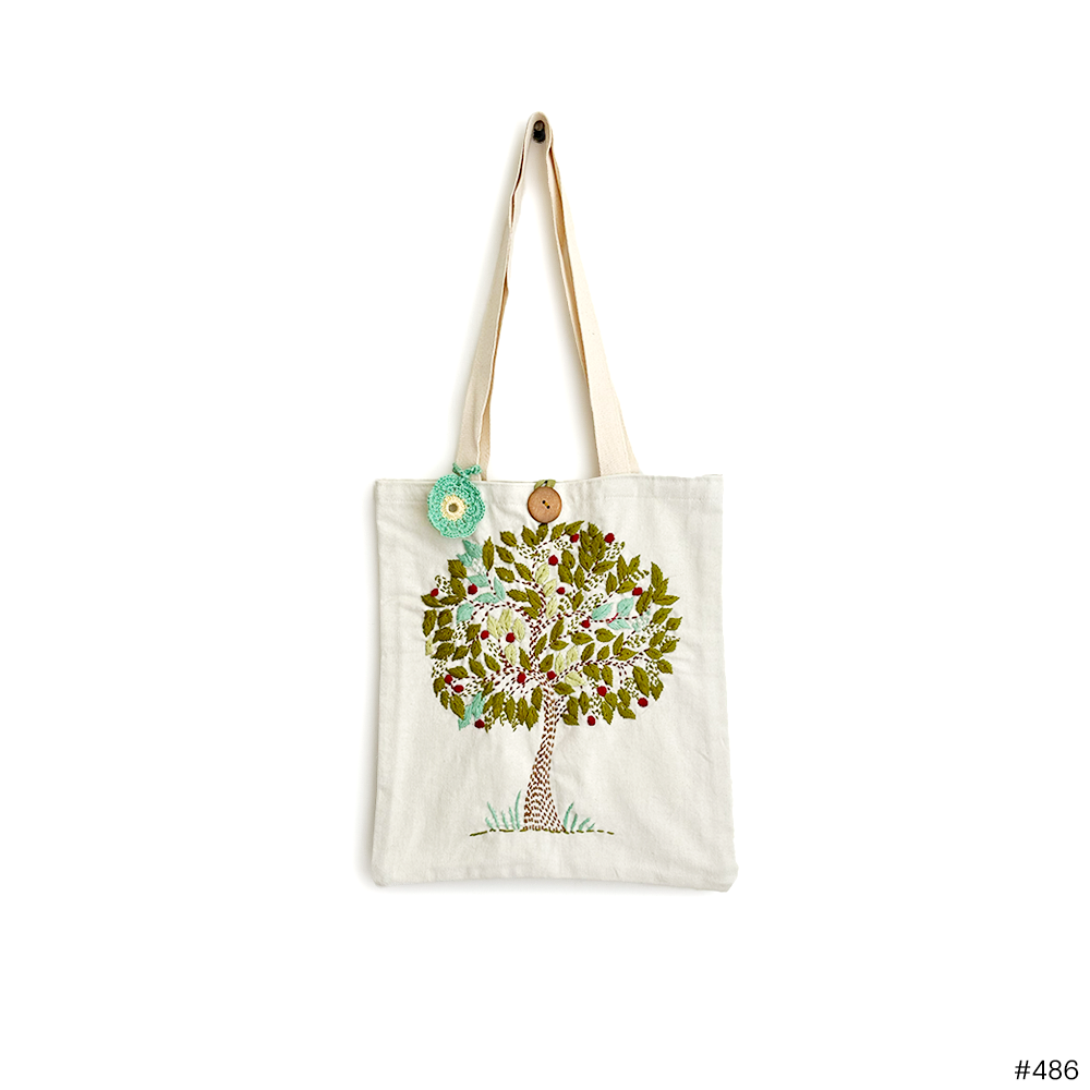 Tree of Life Embroidered Tote - Madhues