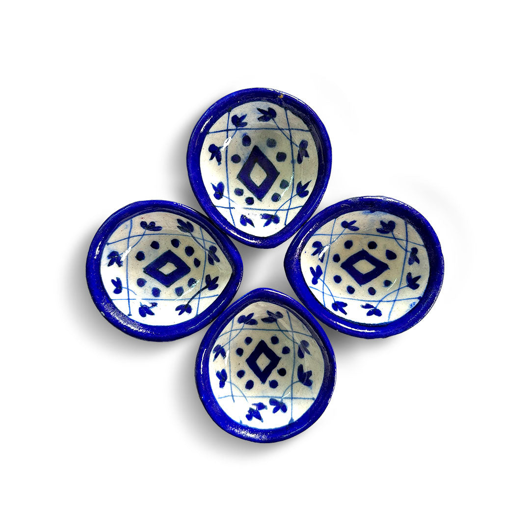 Blue Mandala Ceramic Diya's
