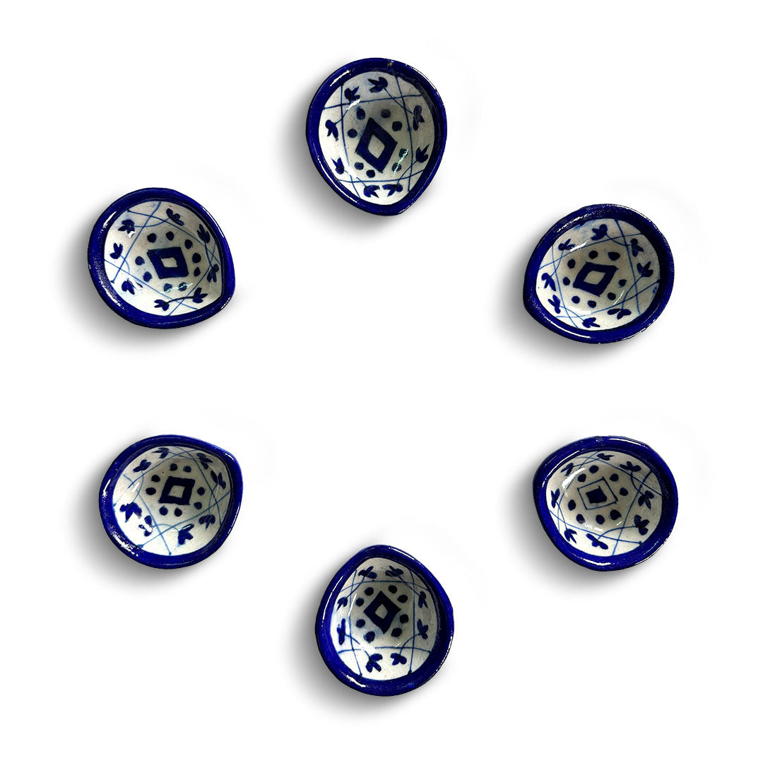 Blue Mandala Ceramic Diya's