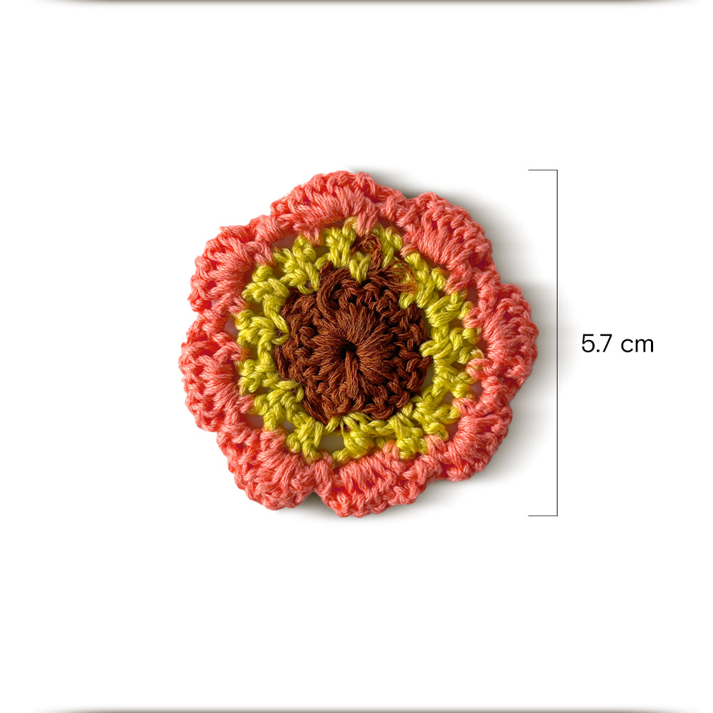 Sunset Poppy Crochet Appliqué - Madhues