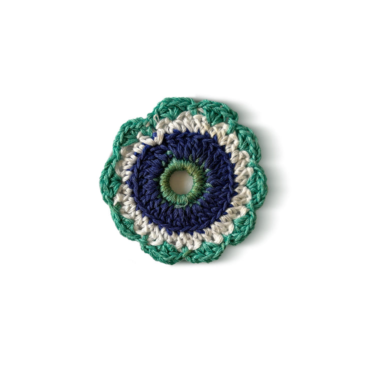 Aqua Bloom Crochet Appliqué - Madhues