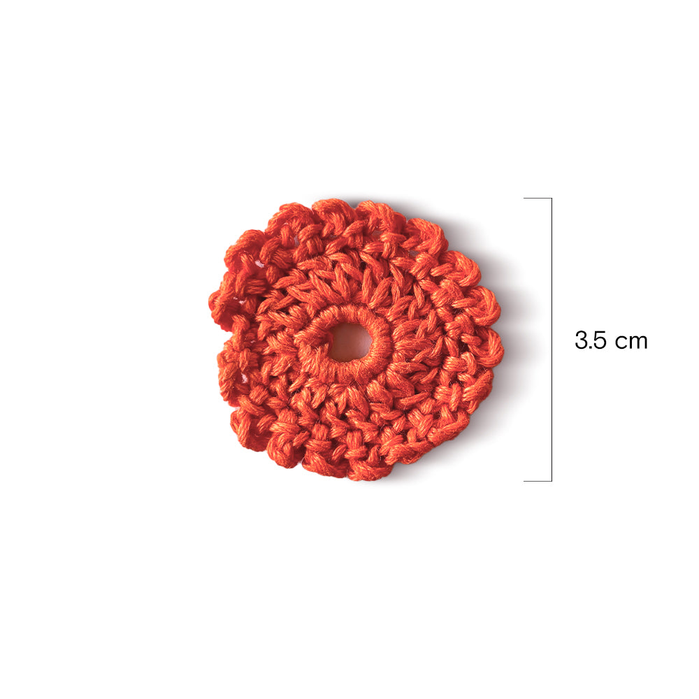 Tangerine Bloom Crochet Motif - Madhues