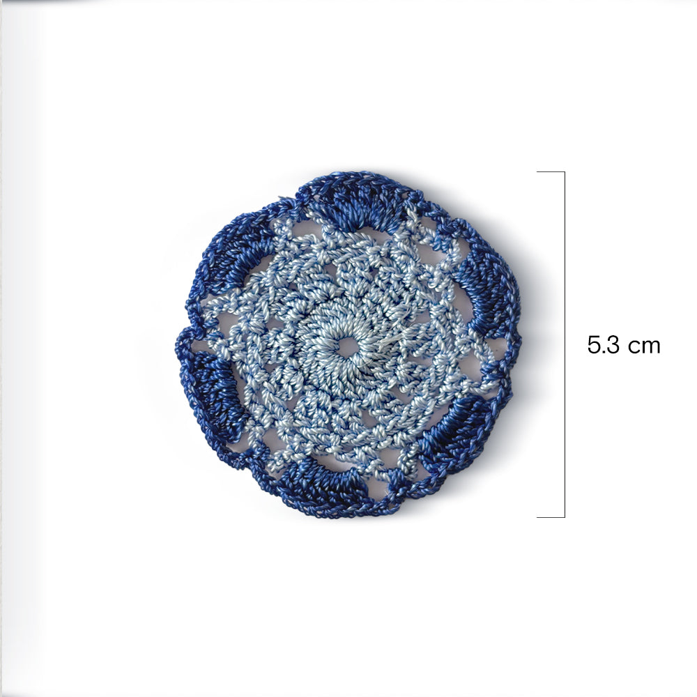 Azure Snowflake Crochet Motif - Madhues