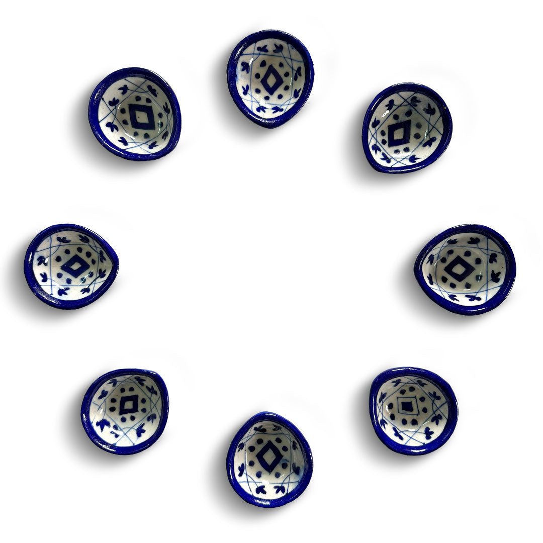 Blue Mandala Ceramic Diya's