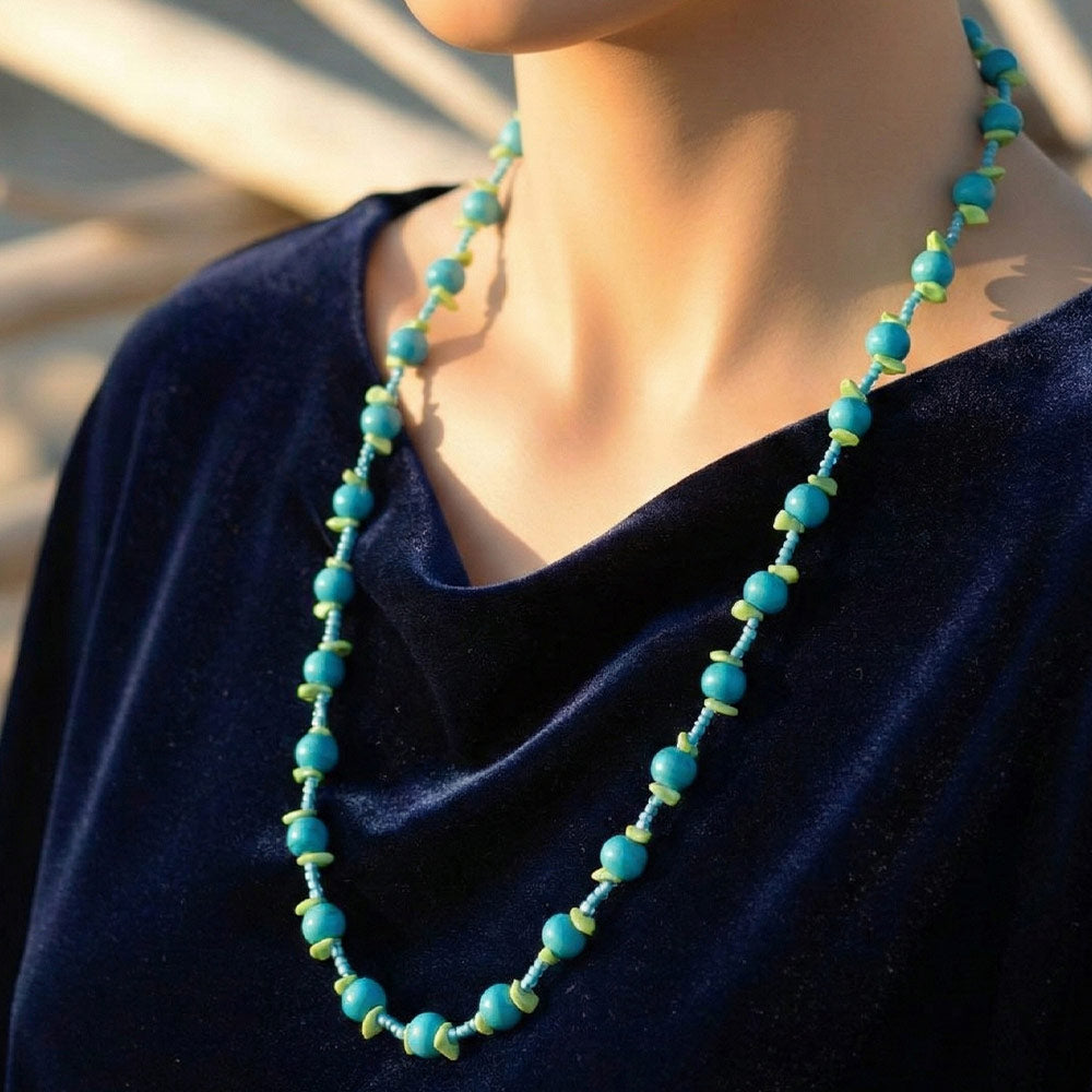 Beads & Wooden Necklace