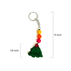 Green Hanging Flower Keychain - Madhues