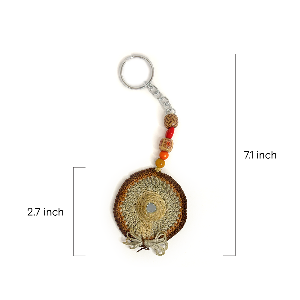 Mocha Swirl Crochet Keychain - Madhues