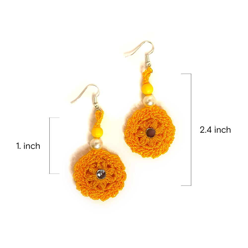Sunburst Crochet Earrings - Madhues