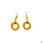 Golden Hoop Earrings with Mirror - Madhues