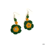 Golden-Green Sunflower Dangle - Madhues