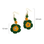 Golden-Green Sunflower Dangle - Madhues