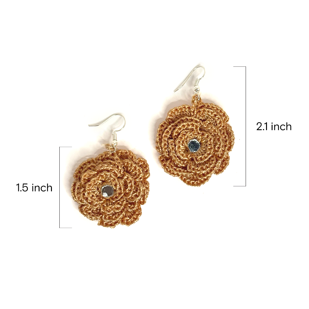Golden Rose Earrings - Madhues