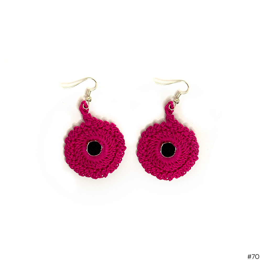 Pink Disc Earrings - Madhues