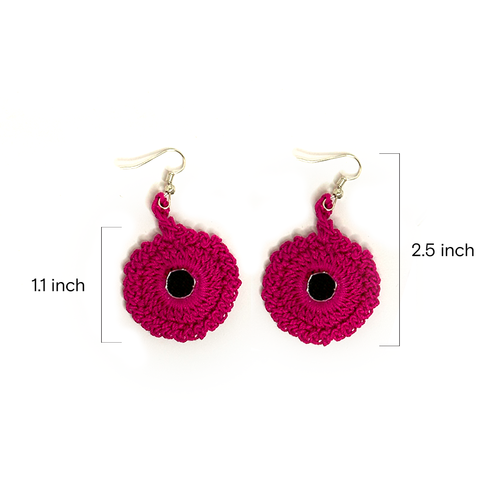 Pink Disc Earrings - Madhues