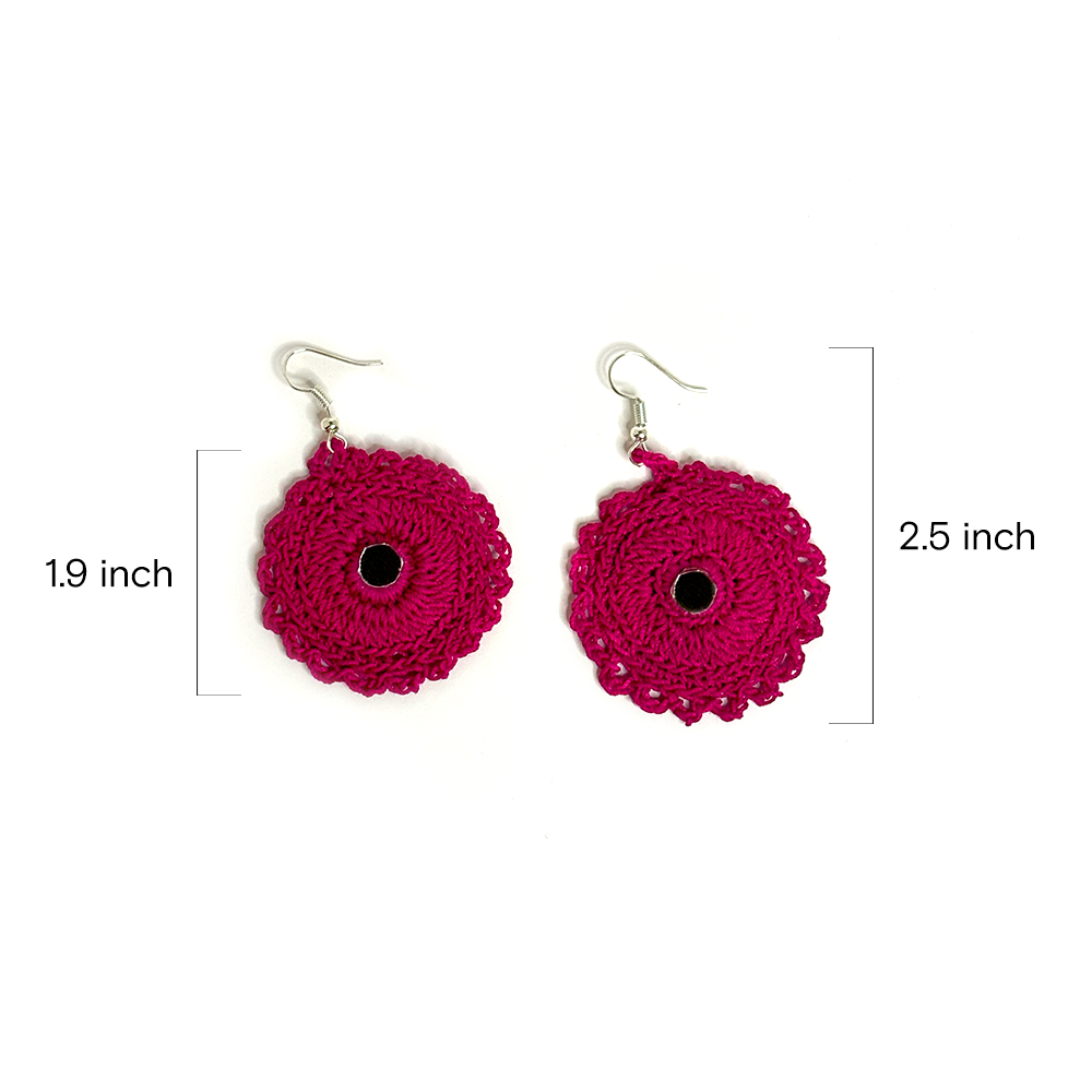 Pink Disc Earrings - Madhues