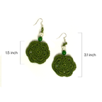Emerald Floral Earrings - Madhues