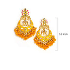 Yellow Meenakari Jhumka - Madhues