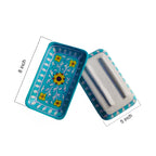 Turquoise Bloom Ceramic Snack Plate - Image 2