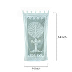 Aura Tree of Life Sheer Barmer Appliqué Curtain - Madhues