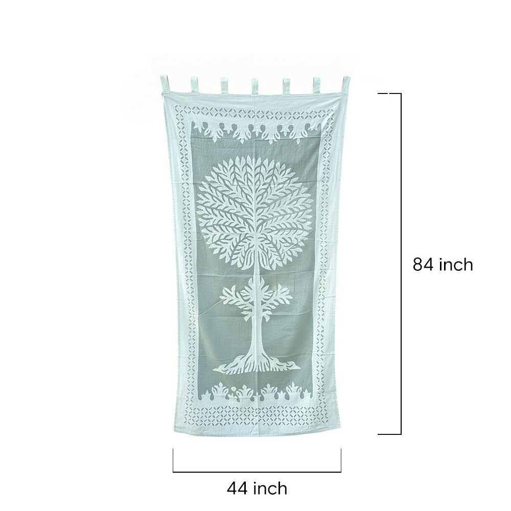 Aura Tree of Life Sheer Barmer Appliqué Curtain