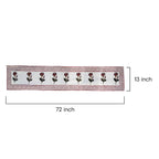 Artisan Block Printed Floral Table Runner - Maroon & White