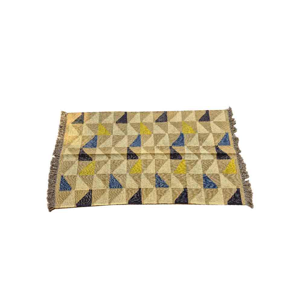 Earthy Tones Pop-of-Color Durrie - Image 1