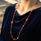 Bohemian Gemstone & Seed Bead Necklace