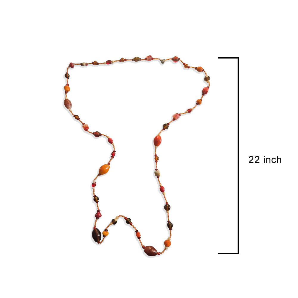 Bohemian Gemstone & Seed Bead Necklace