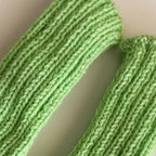 Handmade Ribbed Knit Fingerless Gloves - Soft Winter Arm Warmers