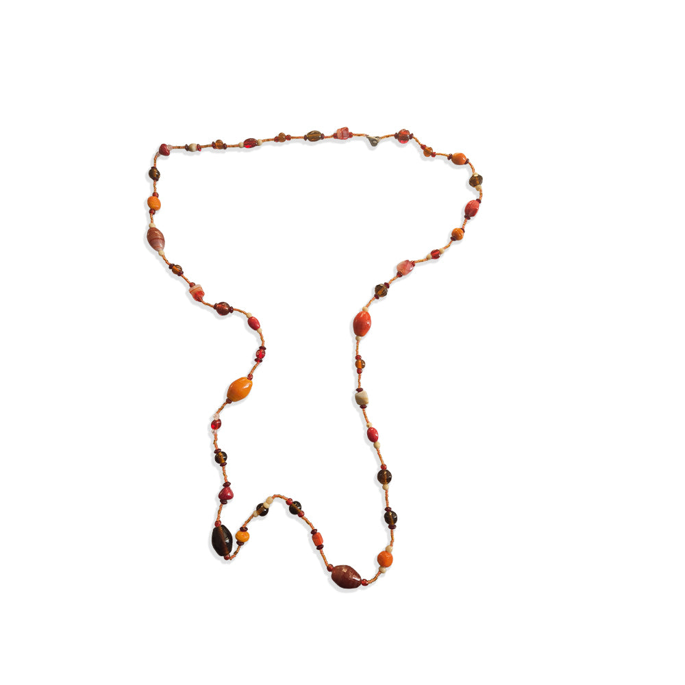 Bohemian Gemstone & Seed Bead Necklace