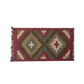 Handwoven Jute Puja Aasan Mat - Traditional Geometric Pattern