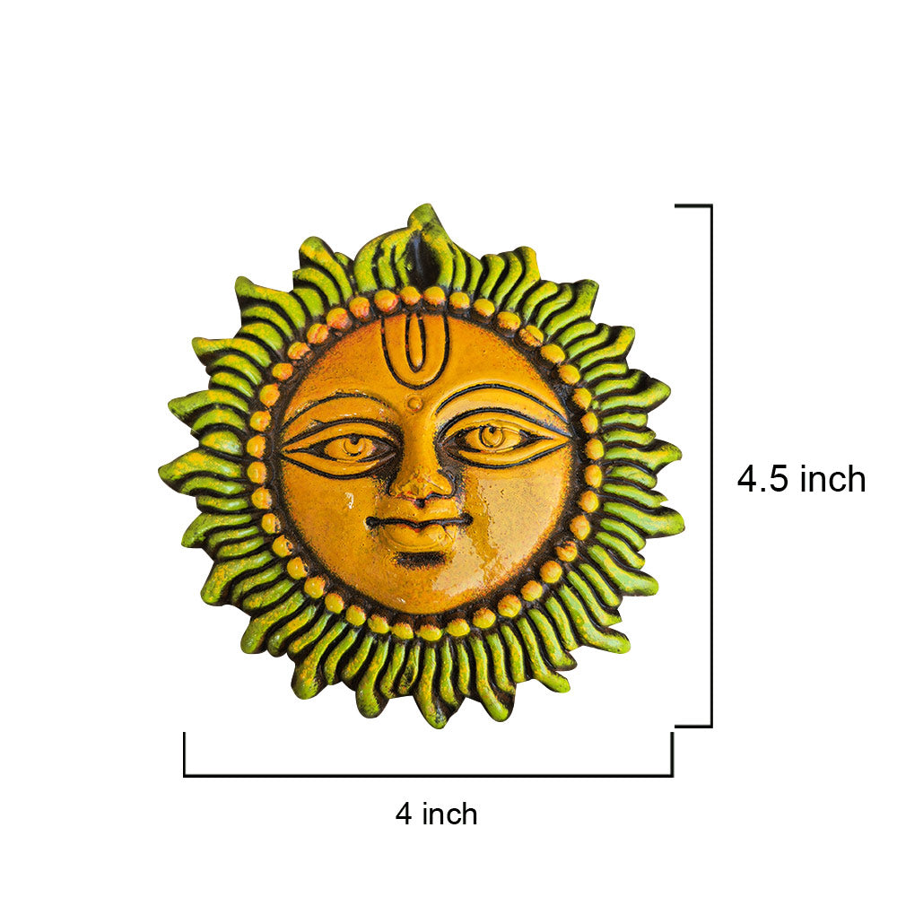 Surya Dev Terracotta Wall Hanging - Madhues