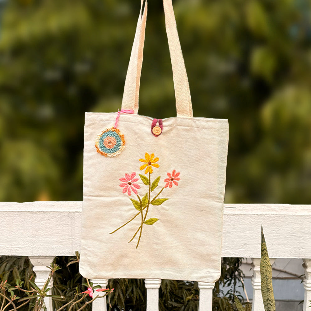 Floral Sprig Tote - Madhues