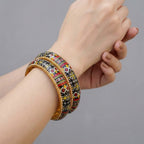 Vibrant Handcrafted Ethnic Pattern Bangles - Madhues
